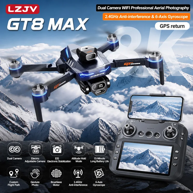 GT8 Max Faltbare Drohne 8K HD  – Drone Gps Module Bewertung und Preis